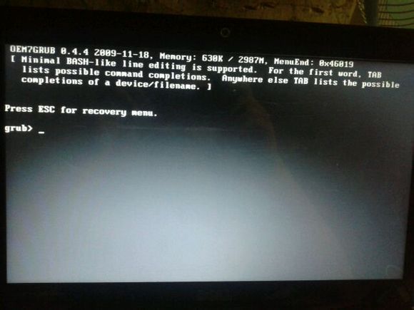 如何解决黑屏press esc for recovery menu的报错问题.1